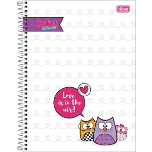 CADERNO UNIVERSITÁRIO CAPA DURA ESPIRAL 80FLS BUBU TILIBRA