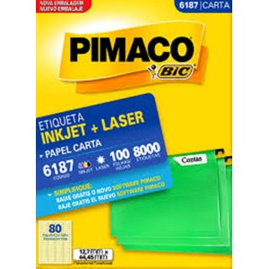  ETIQUETA 6187 COM 8000 UNIDADES PIMACO