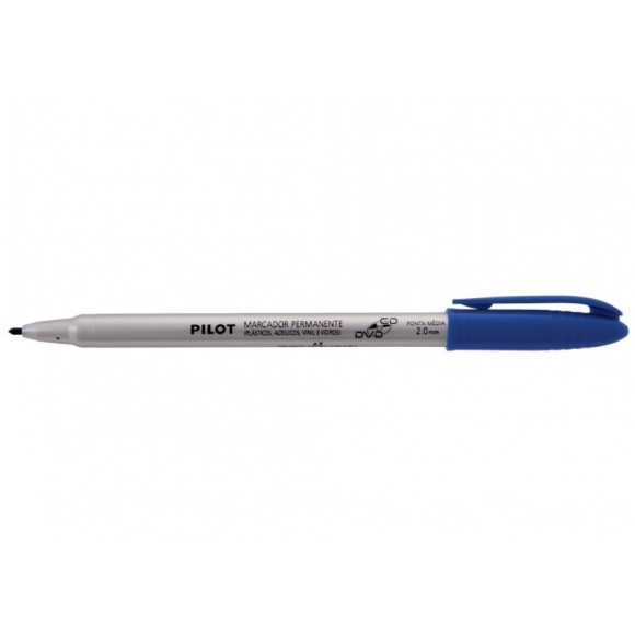 MARCADOR PERMANENTE CD E DVD 2.0MM AZUL PILOT