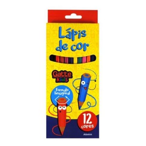 LÁPIS 12 CORES REF.10001 GATTE