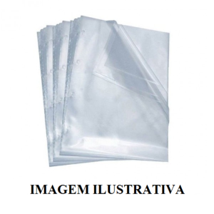 ENVELOPE PLÁSTICO GROSSO 0,15 A4 4 FUROS C/100 PLASTIFILME