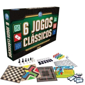 JOGOS DE TABULEIRO CLÁSSICOS 6 TIPOS REF.2759 PAIS & FILHOS