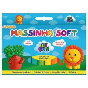 MASSA DE MODELAR SOFT 12 CORES UTI GUTI