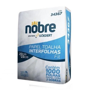PAPEL TOALHA BRANCO 20X20CM 1000FLS 100% CELULOSE FIT NOBRE