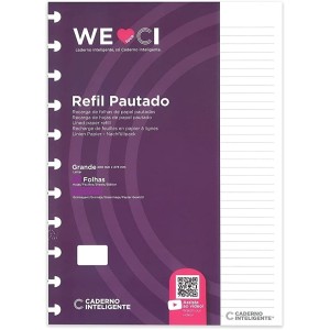 REFIL GRANDE PAUTADO 50FLS 90G PARA CADERNO INTELIGENTE