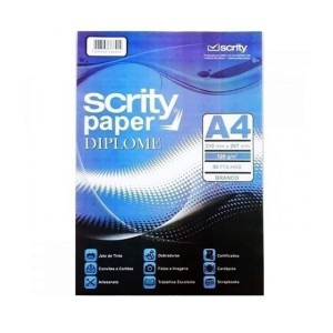 PAPEL A4 DIPLOMATA OPALINE 120 G/M² COM 50 FOLHAS SCRITY