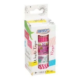 FITA ADESIVA WASHI TAPE ROSE REF.WT0502 5M 05 ROLOS BRW