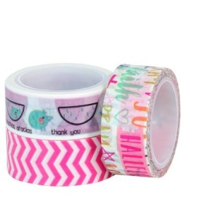 FITA ADESIVA WASHI TAPE ROSE REF.WT0502 5M 05 ROLOS BRW