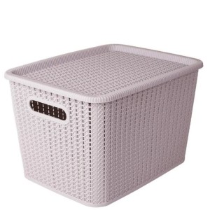 CAIXA ORGANIZADORA RATTAN 20L 38x29,5x24CM BEGE SÃO BERNARDO