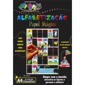 PAPEL MÁGICO ALFABETIZAÇÃO 1FLS+BASTÃO OFF PAPER