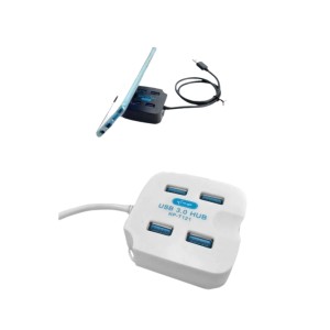 HUB 3.0 4 PORTAS KP-T121A KNUP BRANCO/PRETO