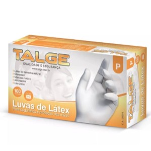 LUVA DE LATEX P COM PÓ 100 UNIDADES TALGE