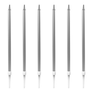 VELA PALITO 13CM PRATA 440 C/6 UNIDADES MAKE