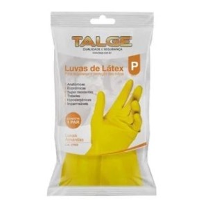 LUVA DE LÁTEX FORRADA M AMARELA TALGE