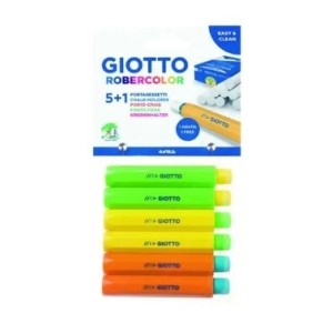 PORTA GIZ PLÁSTICO 6 UNIDADES GIOTTO