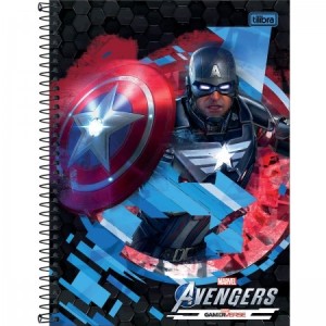CADERNO 160FLS 10 MATÉRIAS UNIVERSITÁRIO CAPA DURA ESPIRAL AVENGERS TILIBRA