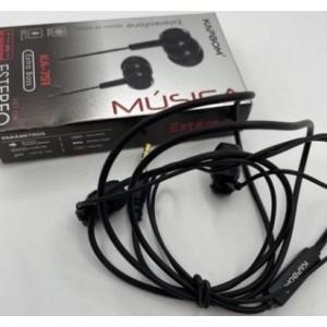 FONE DE OUVIDO P2 KA-751 PRETO KAPBOM