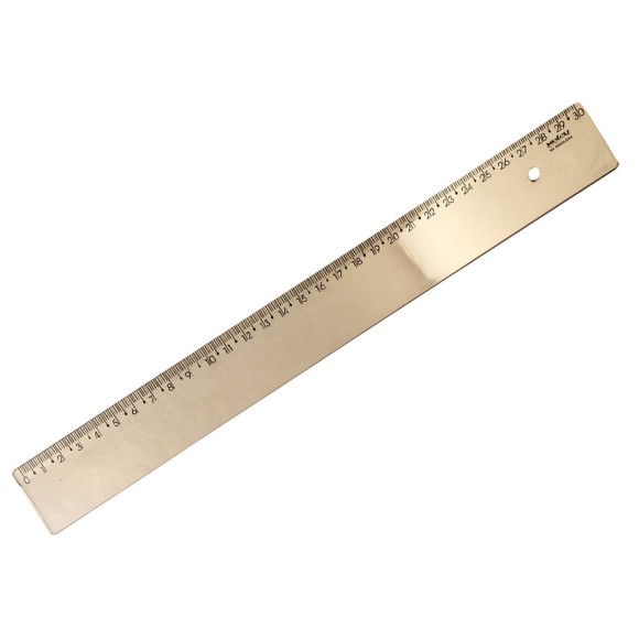 RÉGUA 30CM METALIZADA DOURADA NEW LINE MAXCRIL WALEU