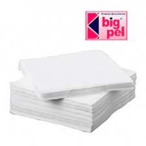 GUARDANAPO CREPADO BRANCO COM 100 UNIDADES BIGPEL