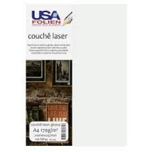 PAPEL COUCHÊ A4 BRILHANTE 170G COM 100 FOLHAS USAFOLIEN