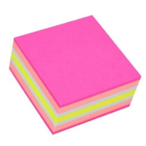 MINI BLOCO DE NOTAS ADESIVAS COLORIDAS COM 250 FOLHAS ADELBRAS