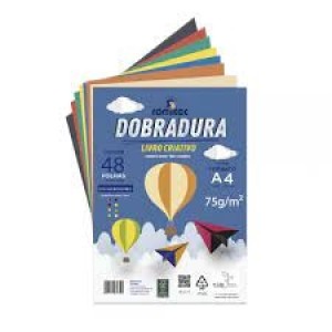 BLOCO CRIATIVO DOBRADURA  A4 75G/M² COM 48 FOLHAS ROMITEC