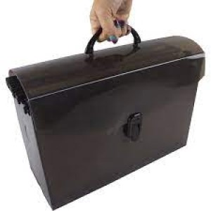 MALETA ARQUIVO OFÍCIO FUMÊ C/10 PASTAS SUSPENSAS DELLO