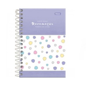 CADERNETA 1/8 DIZ AÍ DE ESPIRAL COM 96 FOLHAS FORONI