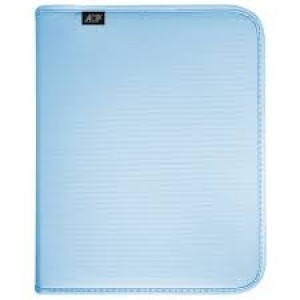 FICHÁRIO UNIVERSITÁRIO DE ZIPER COM ESTOJO SWEET AZUL ACP