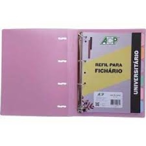 FICHÁRIO DE CAPA PLÁSTICA SWEET ROSA ACP