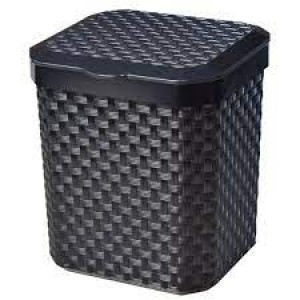 CESTO DE LIXO PARA PIA 5 LITROS RATTAN PRETO ARQPLAST