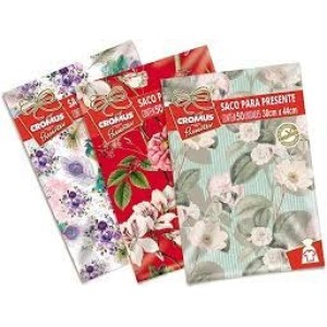 SACO PARA PRESENTE PARIS FLORAL 45X59 G2 COM 25 CROMUS