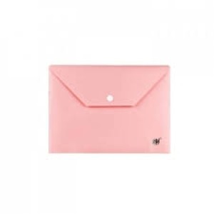 PASTA ENVELOPE A5 COM BOTÃO ROSA CLARO YES
