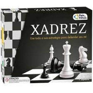 XADREZ COM 32 PEÇAS PLSTICAS E TABULEIRO EM CARTÃO PAIS & FILHOS