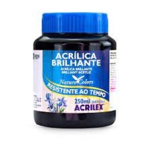 TINTA ACRÍLICA BRILHANTE 250ML 520 PRETO ACRILEX