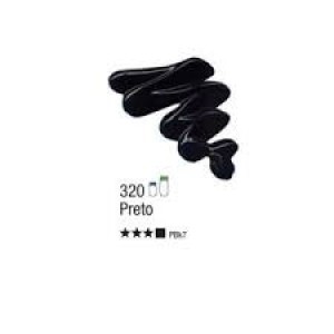 TINTA ÓLEO BISNAGA 20ML REF.320 PRETO ACRILEX