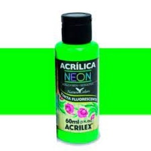 TINTA ACRÍLICA FOSCA NEON 60ML 101 VERDE ACRILEX