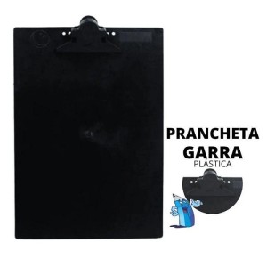 PRANCHETA A4 PLÁSTICA PRETA REF.5042 CARBRINK