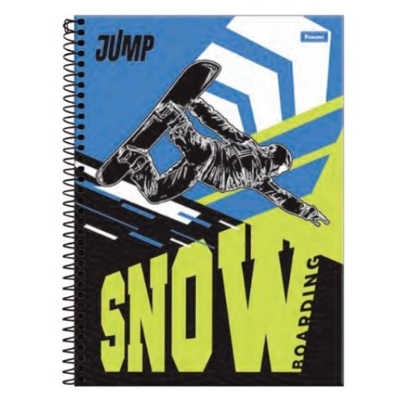 CADERNO UNIVERSITÁRIO CAPA DURA 96FLS JUMP FORONI