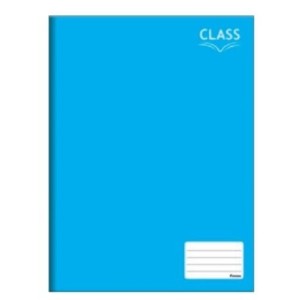 CADERNO 1/4 48FLS CAPA DURA BROCHURA AZUL CLASS FORONI