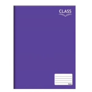 CADERNO 1/4 48FLS CAPA DURA BROCHURA ROXO CLASS FORONI
