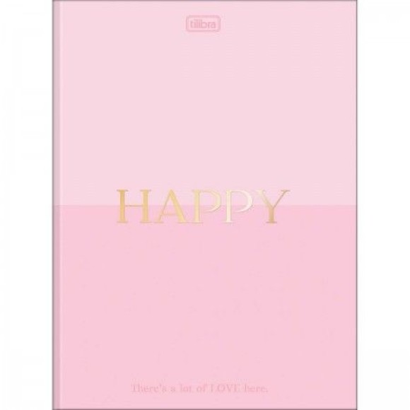 CADERNO UNIVERSITÁRIO 48FLS CAPA DURA BROCHURA HAPPY TILIBRA