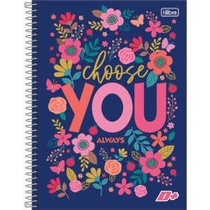 CADERNO 320FLS 16 MATÉRIAS UNIVERSITÁRIO CAPA DURA ESPIRAL D+ FEMININO TILIBRA