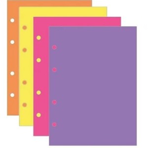 BLOCO PARA FICHÁRIO COLEGIAL 80FLS 75G SEM PAUTA NEON KORI TILIBRA