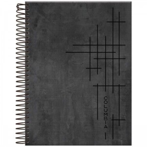 CADERNO 160FLS 10 MATÉRIAS COLEGIAL CAPA DURA ESPIRAL COLUMBIA FORONI