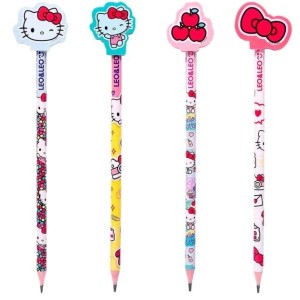 LÁPIS GRAFITE HB COM BORRACHA HELLO KITTY LEO&LEO