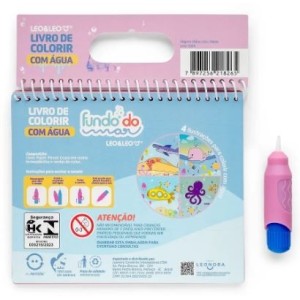 LIVRO COLORIR COM ÁGUA FUNDO DO MAR LEO&LEO