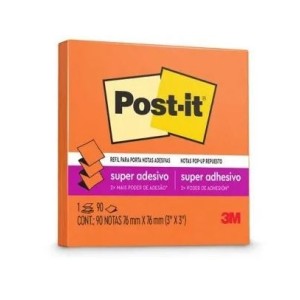 POST-IT POP UP LARANJA 76x76 90FLS 3M