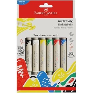 MARCADOR MULTIMARKER 2 PONTAS 6 CORES FABER CASTELL