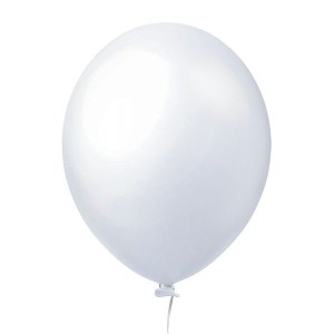 BALÃO BEXIGA Nº 08 BRANCO C/50 UNIDADES HAPPY DAY